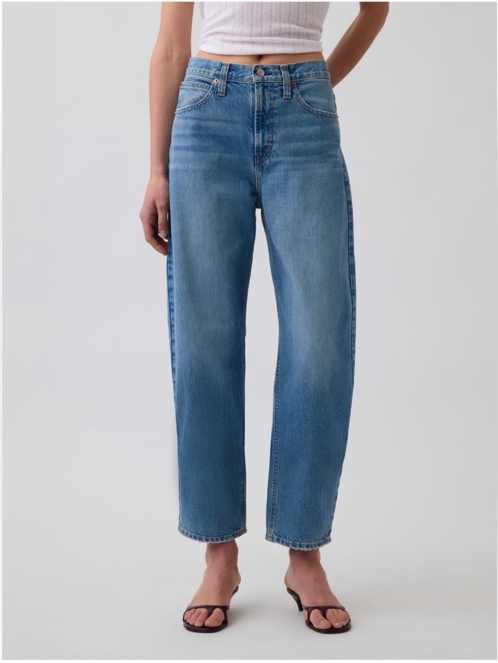 ⛱️🔥GAP - Blue Barrel High-Rise Jeans - 30P